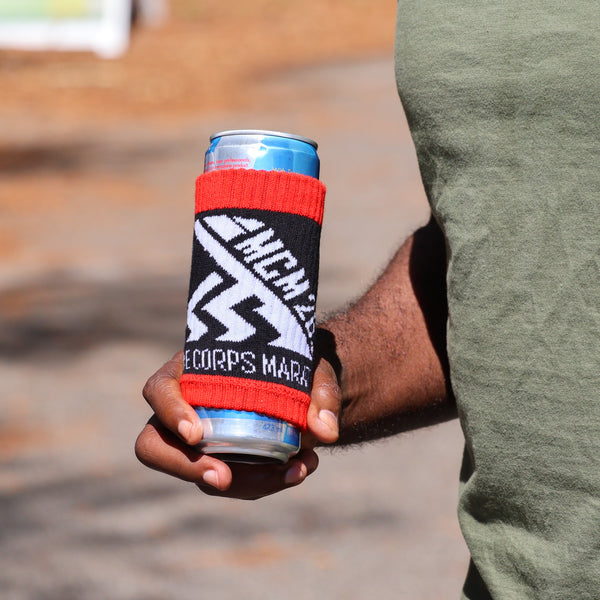 Black and Red Tactical 16 Oz. Can Beverly Drink Sock